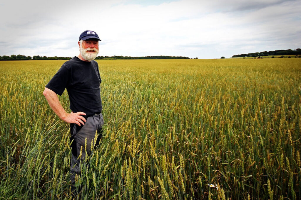 Farmer standing in a field